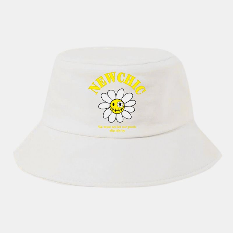 Sombrero De Cubo De Sombrilla De Moda Al Aire Libre Informal Con Estampado De Girasol Unisex