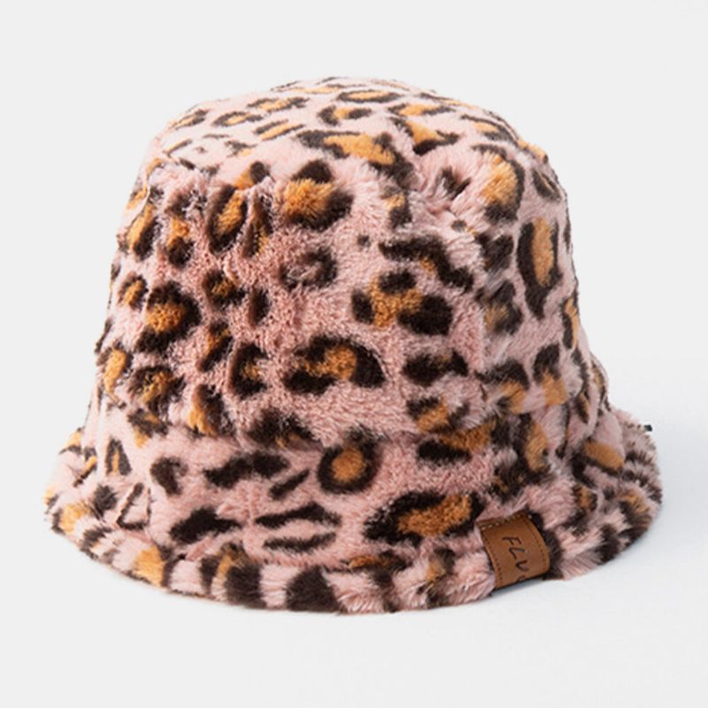 Sombrero De Cubo De Viaje Al Aire Libre Suave Y Casual Con Patrón De Leopardo De Fieltro Para Hombres Y Mujeres