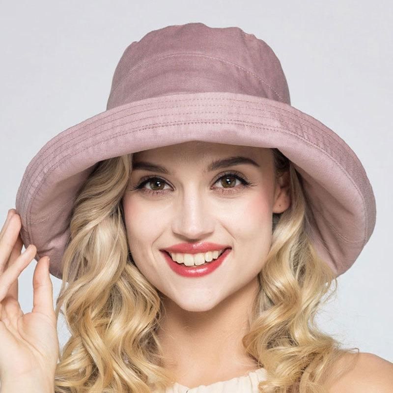 Sombrero Flexible De Algodón Y Lino Ajustable Para Mujer