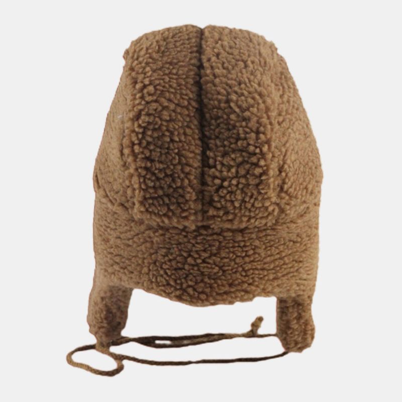 Sombrero De Invierno Grueso A Prueba De Frío Con Pelo De Cordero Para Hombres Y Mujeres Sombrero De Trampero Con Protección Para Los Oídos