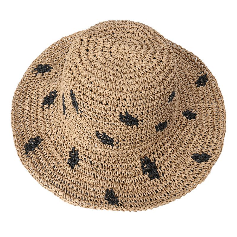 Sombrero De Paja Plegable Con Protección Solar Para Mujer Sombrero De Viaje Informal Al Aire Libre Playa Mar Sombrero Flexible