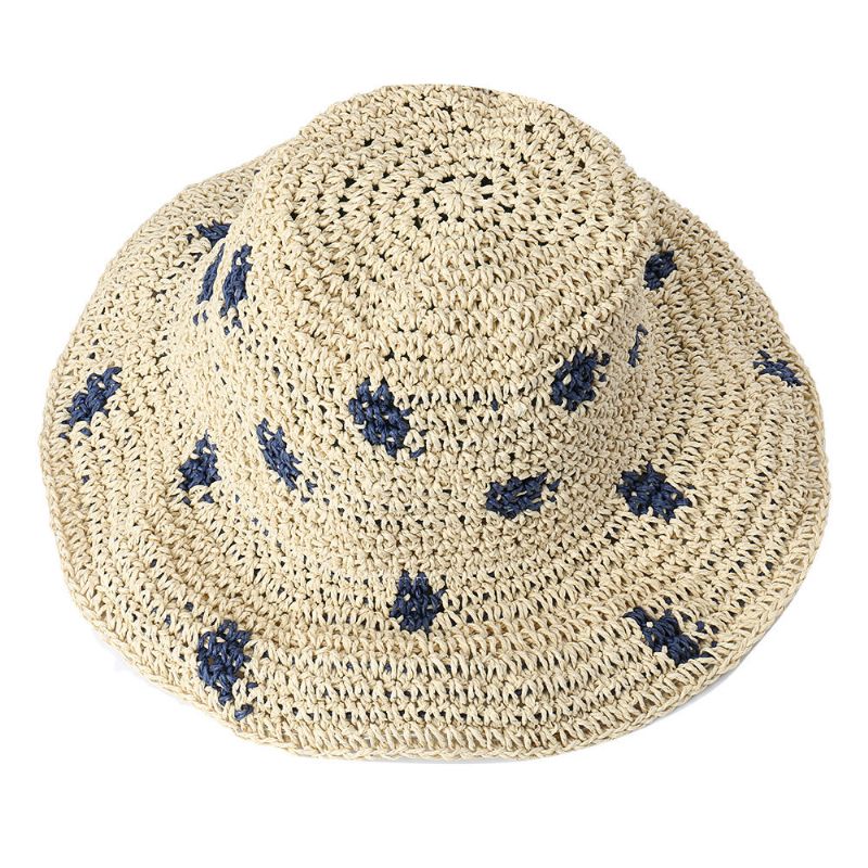 Sombrero De Paja Plegable Con Protección Solar Para Mujer Sombrero De Viaje Informal Al Aire Libre Playa Mar Sombrero Flexible