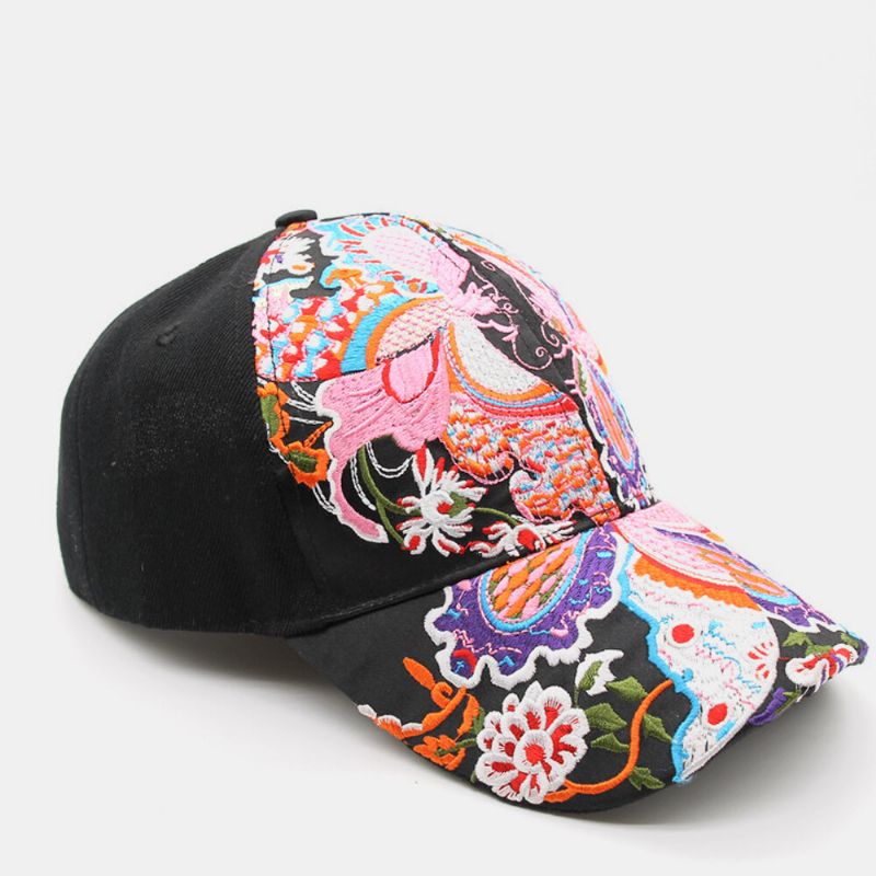 Sombrero Para El Sol Con Protección Solar Para Mujer Sombrero De Pato Con Bordado De Flores A La Moda Gorra De Béisbol