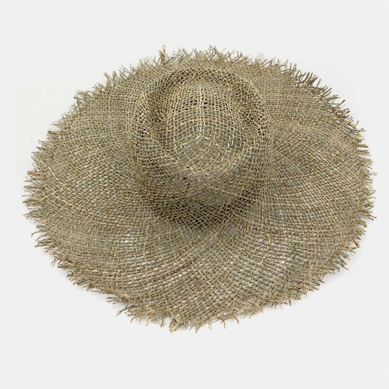 Sombrero Para El Sol De Playa De Viaje Con Protector Solar Para Mujer Sombrero De Paja De Ala Ancha Para El Sol