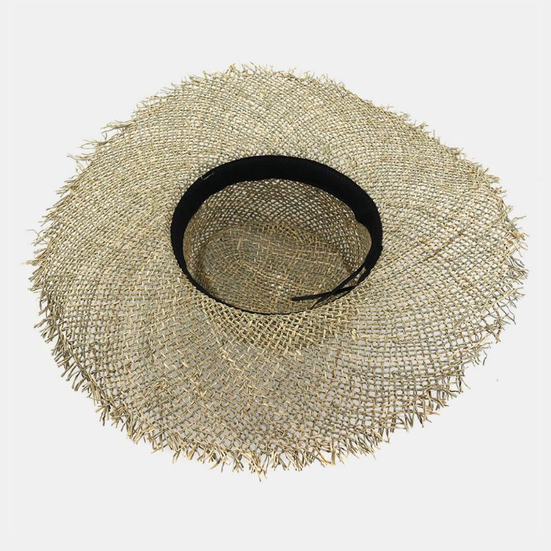 Sombrero Para El Sol De Playa De Viaje Con Protector Solar Para Mujer Sombrero De Paja De Ala Ancha Para El Sol