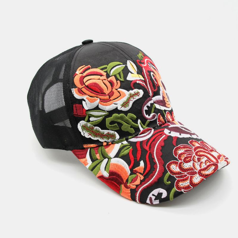 Sombrero Para El Sol Transpirable Con Protección Solar Para Mujer Sombrero De Pato Con Bordado De Mariposa A La Moda Gorra De Béisbol