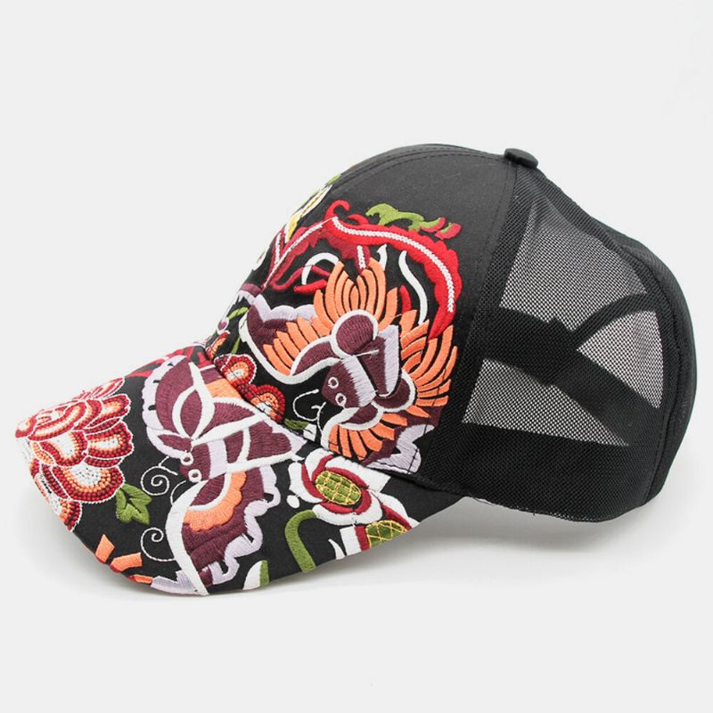 Sombrero Para El Sol Transpirable Con Protección Solar Para Mujer Sombrero De Pato Con Bordado De Mariposa A La Moda Gorra De Béisbol