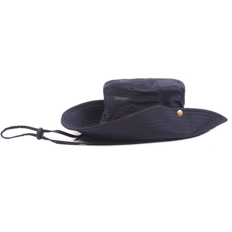 Sombrero De Pescador Transpirable De Secado Rápido Sombrero De Cubo Para Hombre Sombrero De Sombrilla De Pesca Ajustable 8.5cm Ala De Gran Tamaño Ciclismo De Escalada Al Aire Libre