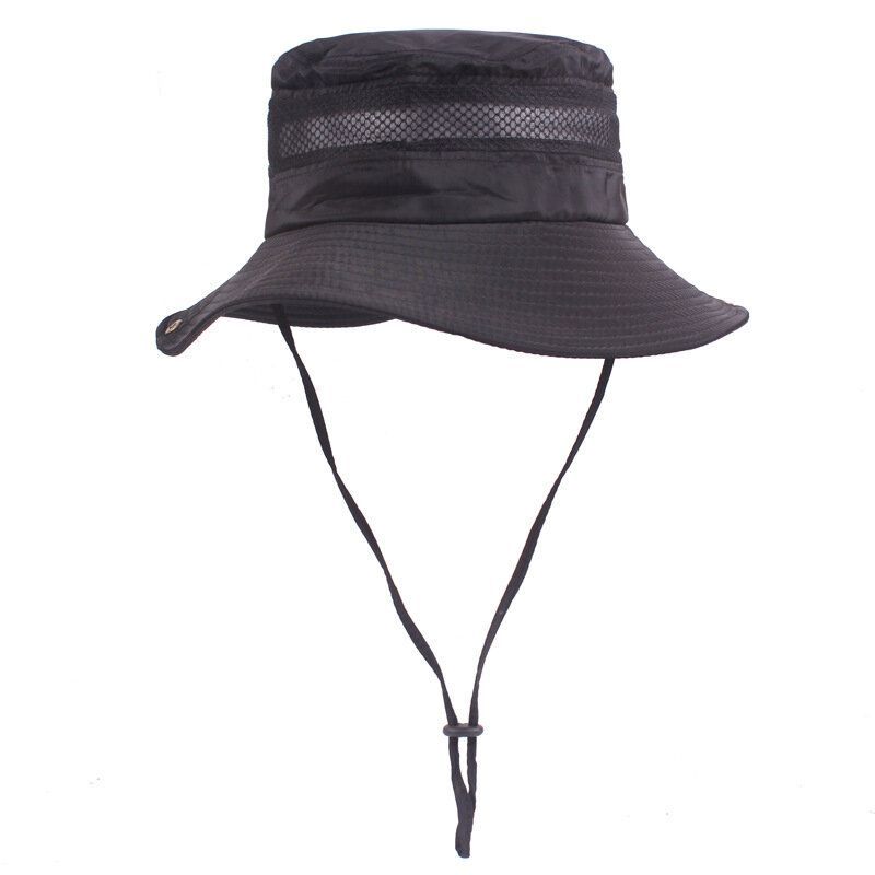 Sombrero De Pescador Transpirable De Secado Rápido Sombrero De Cubo Para Hombre Sombrero De Sombrilla De Pesca Ajustable 8.5cm Ala De Gran Tamaño Ciclismo De Escalada Al Aire Libre