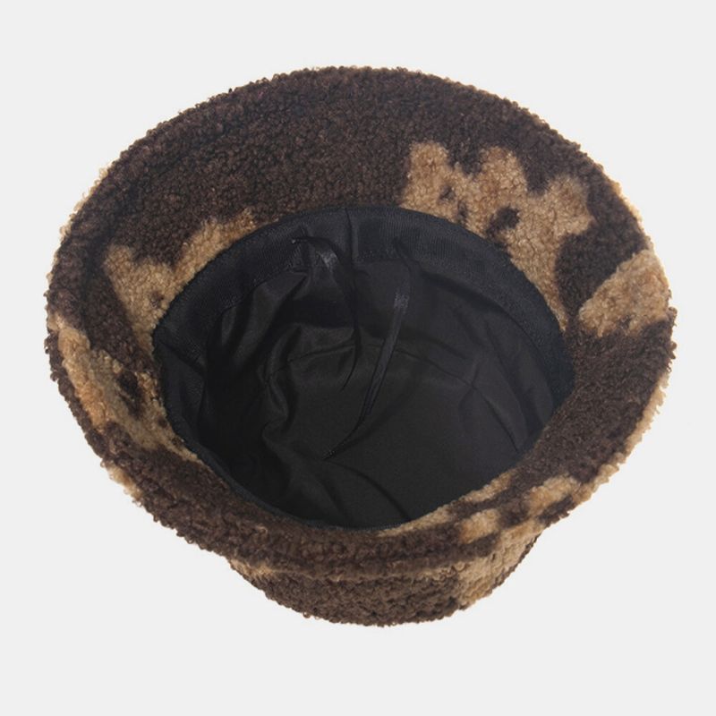 Sombrero De Pescador Unisex Con Estampado De Oso De Cachemira Suave Informal Y Cálido