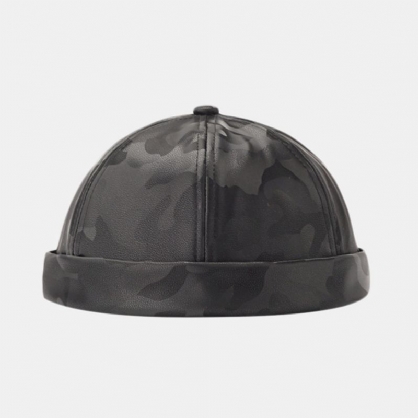 Sombrero De Propietario De Hip Hop De Cuero De Camuflaje Callejero Unisex