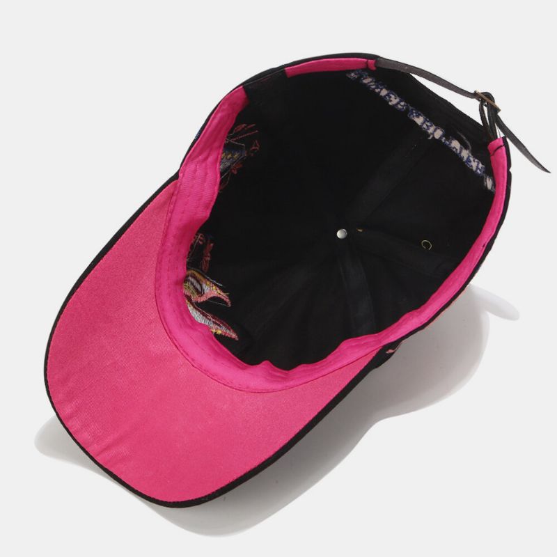 Sombrero De Protección Solar Para Mujer Sombrero De Pato Con Bordado De Mariposa De Moda Gorra De Béisbol