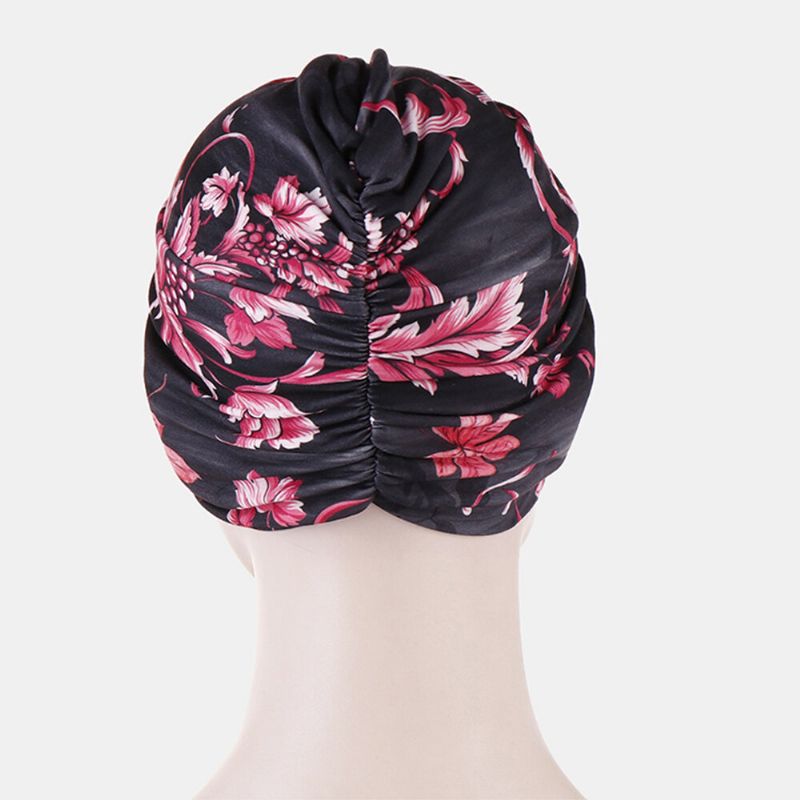 Sombrero De Turbante Con Estampado De Flores Para Mujer Gorro De Cabeza Transpirable Informal De Algodón