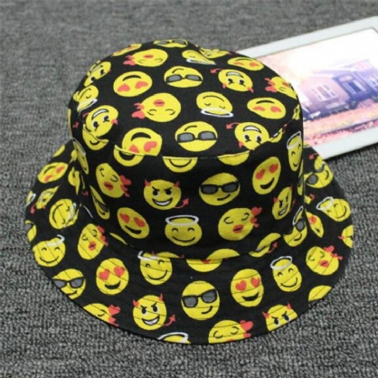 Sombrero Unisex Estilo Hip-hop Emoji Pringting Casual Fashion Visor Bucket Hat