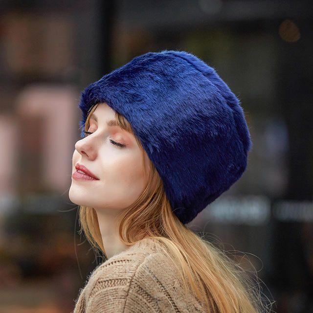 Sombreros Capuchas Gorros Para La Cabeza Sombrero De Piel De Terciopelo Engrosado Frío Cálido