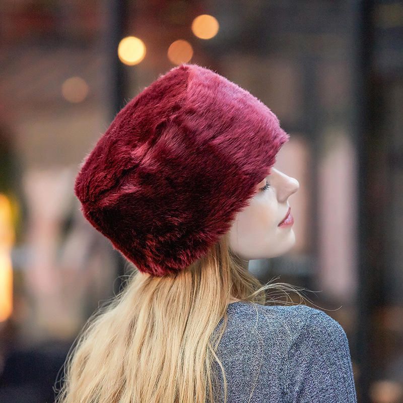 Sombreros Capuchas Gorros Para La Cabeza Sombrero De Piel De Terciopelo Engrosado Frío Cálido