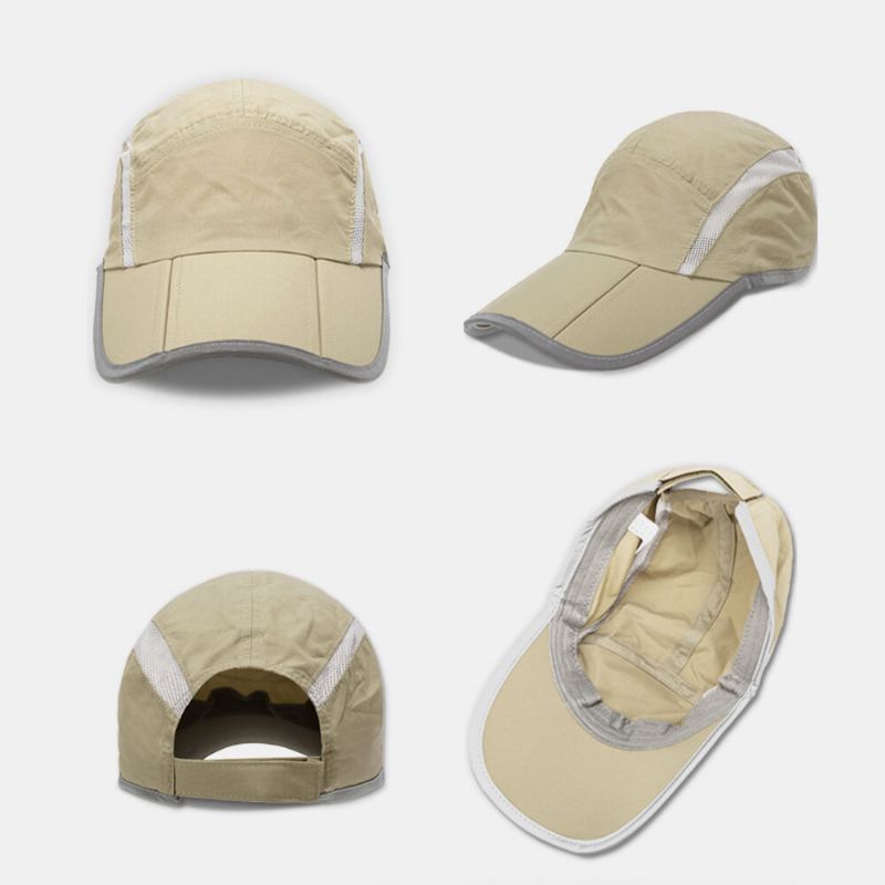 Sombrilla De Verano Unisex Protección Uv Secado Rápido Sombrero De Béisbol Plegable Para Deportes Al Aire Libre