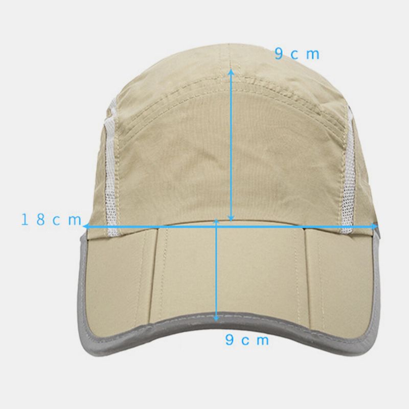 Sombrilla De Verano Unisex Protección Uv Secado Rápido Sombrero De Béisbol Plegable Para Deportes Al Aire Libre