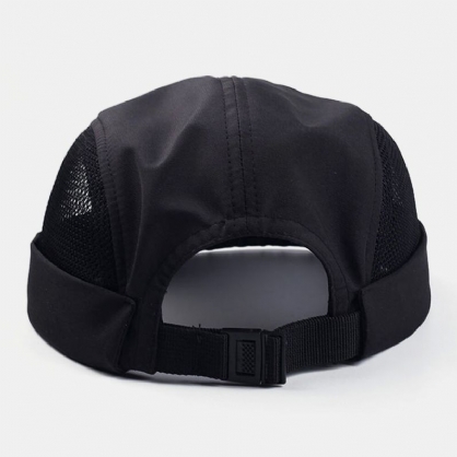 Unisex Ahueca Hacia Fuera La Malla Ultrafina Transpirable De Secado Rápido Moda Al Aire Libre Sin Ala Beanie Landlord Cap Skull Cap