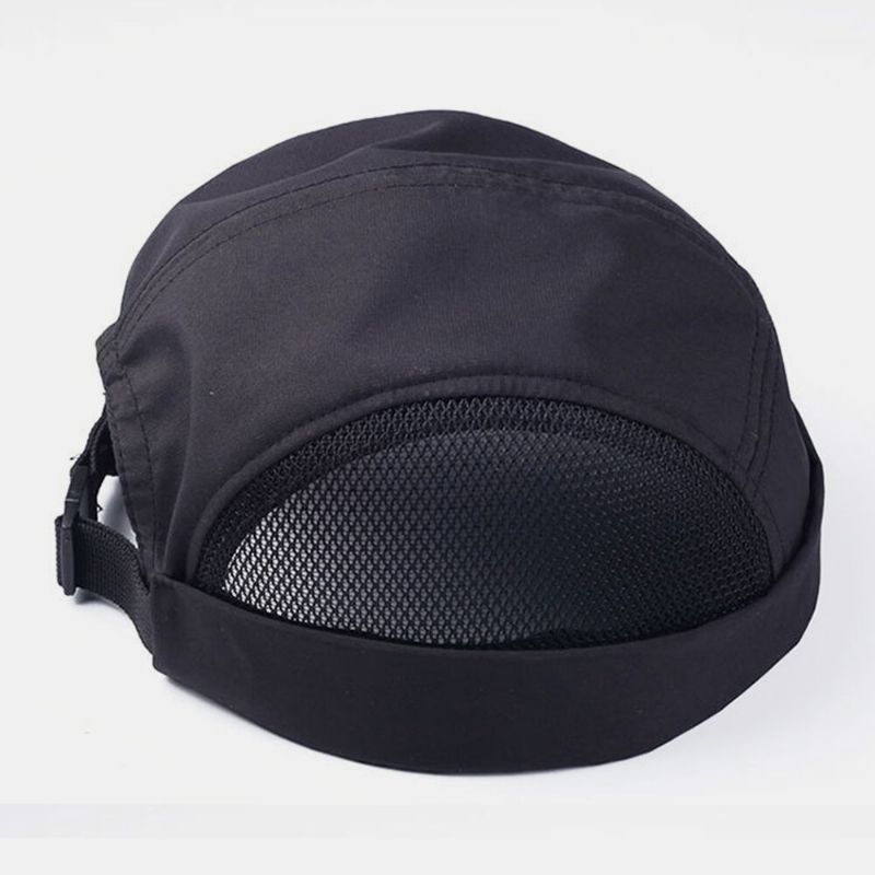 Unisex Ahueca Hacia Fuera La Malla Ultrafina Transpirable De Secado Rápido Moda Al Aire Libre Sin Ala Beanie Landlord Cap Skull Cap