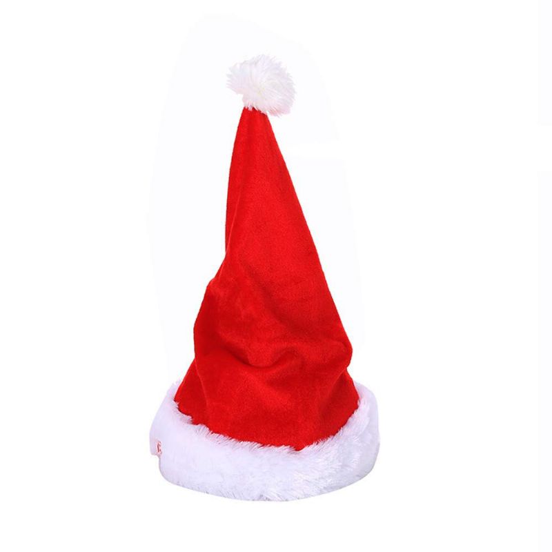 Unisex Algodón Batería De Navidad Juguete Musical Regalo De Navidad Eléctrico Gorro De Papá Noel Para Niños