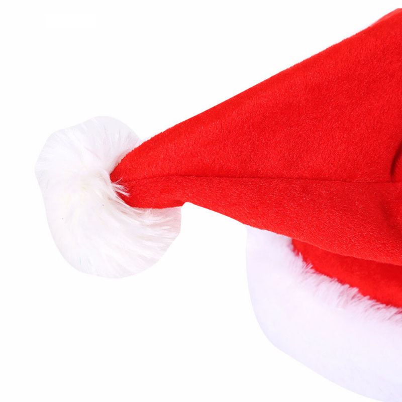 Unisex Algodón Batería De Navidad Juguete Musical Regalo De Navidad Eléctrico Gorro De Papá Noel Para Niños