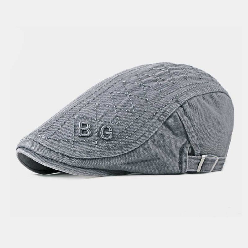 Unisex Algodón Bordado Letras Moda Casual Adelante Sombrero Boina Sombrero