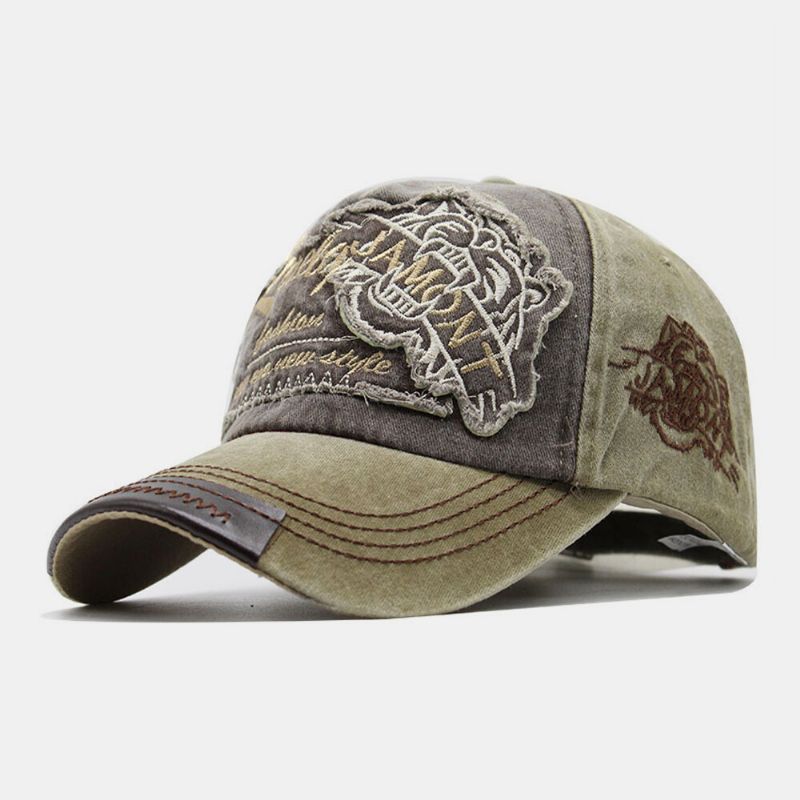 Unisex Algodón Bordado Patrón De Tigre Cool Casual Pareja Sombrero Sombrero De Béisbol