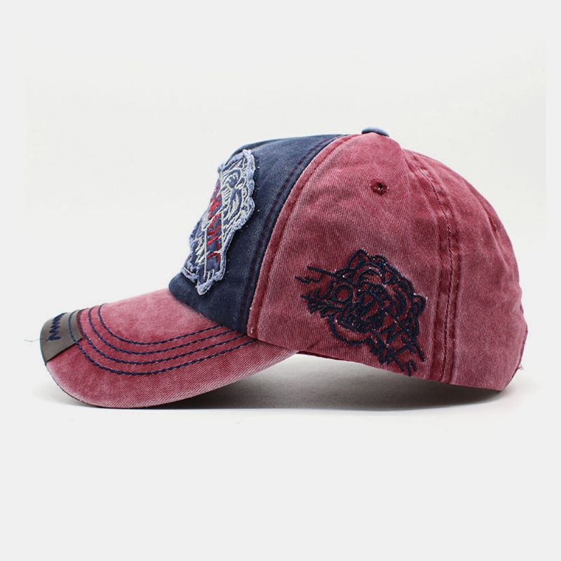 Unisex Algodón Bordado Patrón De Tigre Cool Casual Pareja Sombrero Sombrero De Béisbol