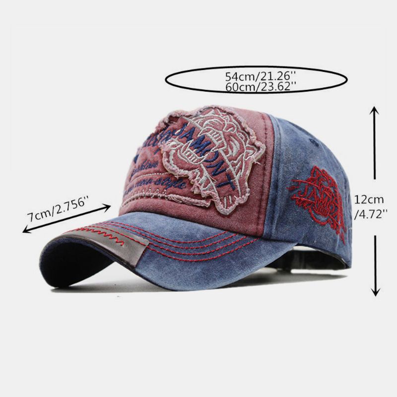 Unisex Algodón Bordado Patrón De Tigre Cool Casual Pareja Sombrero Sombrero De Béisbol