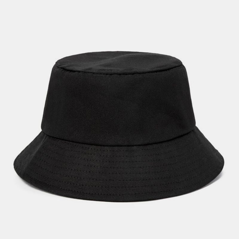 Unisex Algodón Bordado Sonrisa Cara Casual Joven Visera Pareja Sombrero Sombrero De Cubo