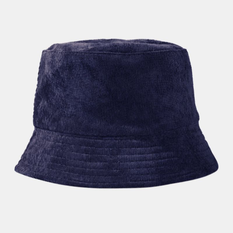 Unisex Algodón Cálido Color Sólido Visera Casual Moda Pareja Sombrero Sombrero De Cubo