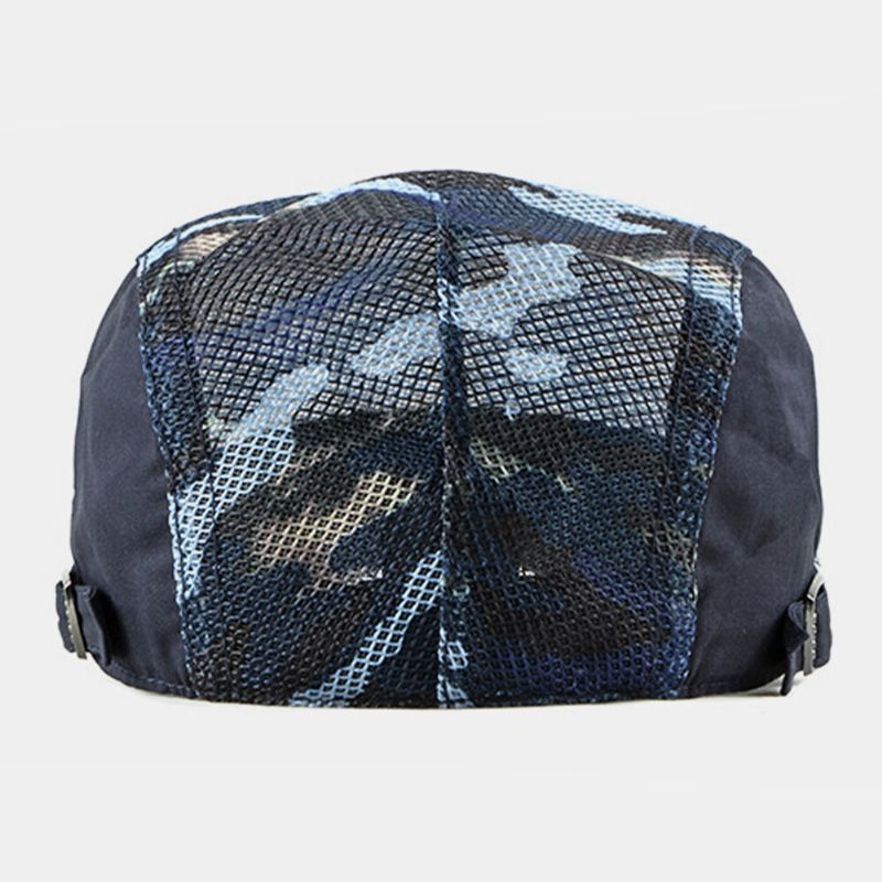 Unisex Algodón Camuflaje Estilo Étnico Casual Malla Transpirable Visera Plana Sombrero Delantero Sombrero Boina