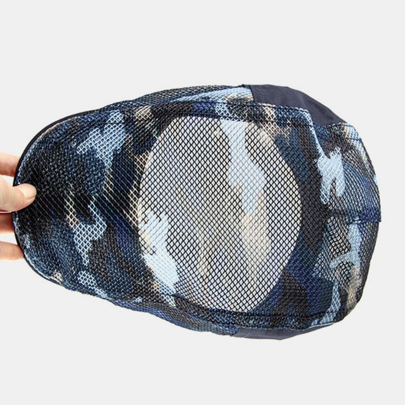 Unisex Algodón Camuflaje Estilo Étnico Casual Malla Transpirable Visera Plana Sombrero Delantero Sombrero Boina