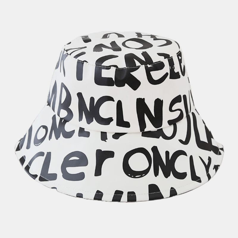 Unisex Algodón Carta Patrón Impreso Casual Hip-hop Sombrilla Sombrero De Cubo