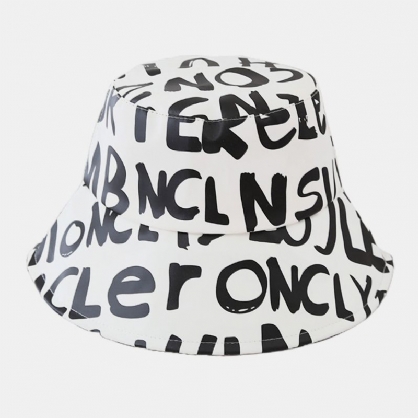 Unisex Algodón Carta Patrón Impreso Casual Hip-hop Sombrilla Sombrero De Cubo