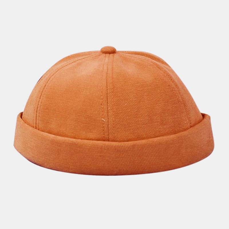 Unisex Algodón Carta Patrón De Parche De Dibujos Animados Color Sólido Gorro Sin Ala Gorra De Propietario Gorra De Calavera