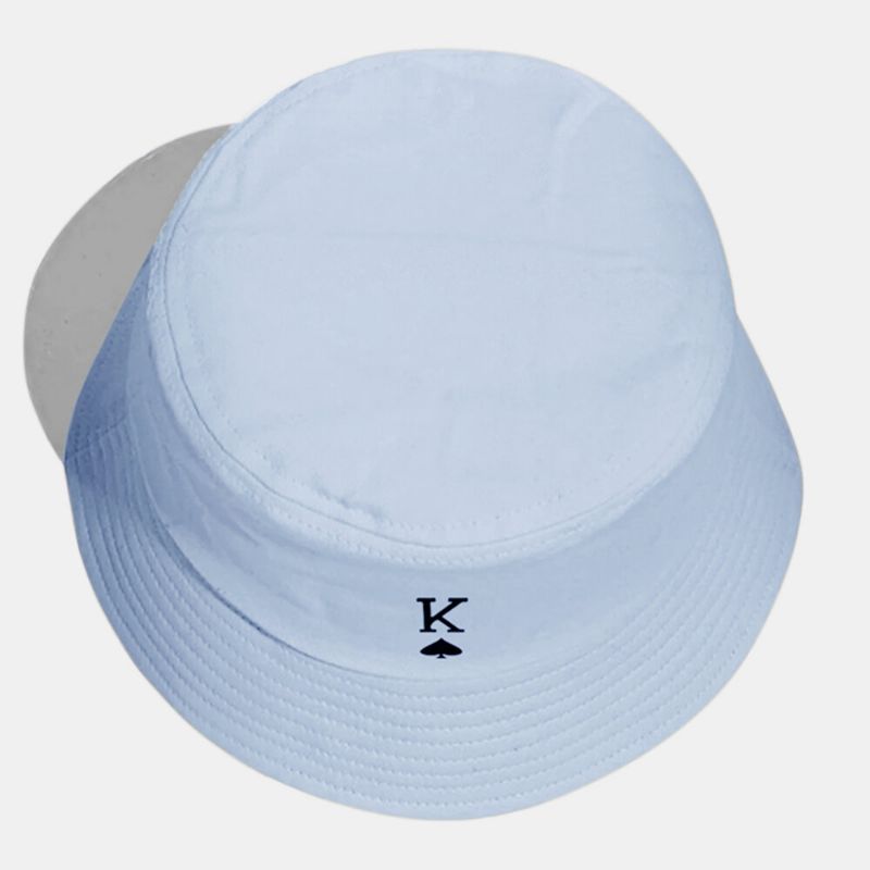 Unisex Algodón Color Sólido Póquer Carta De Amor Picas Un Patrón Casual Sombrero De Cubo De Todos Los Partidos