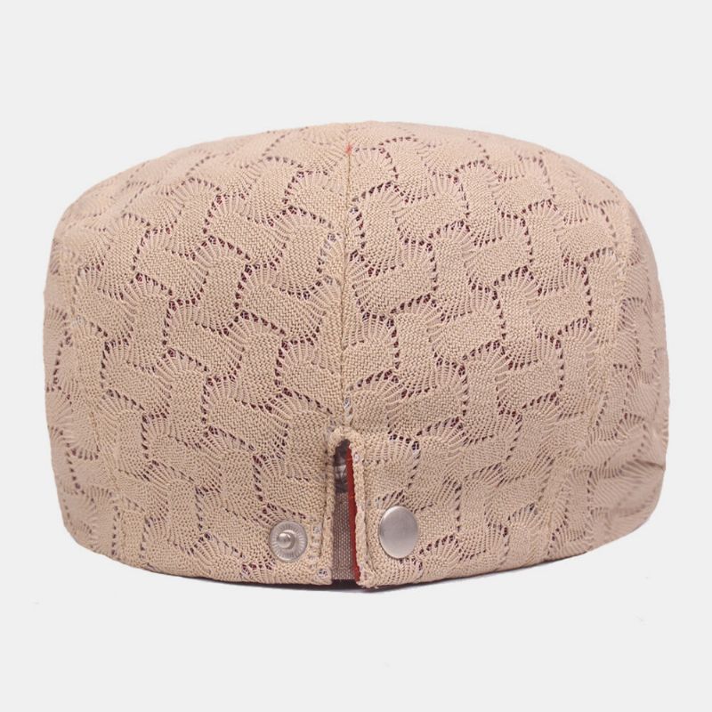 Unisex Algodón Encaje Malla Transpirable Étnico Sombrilla Boina Gorra Plana