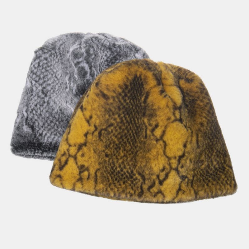 Unisex Algodón Estampado De Serpiente Moda Casual Cálido Sombrero De Esquí Gorro Sin Ala