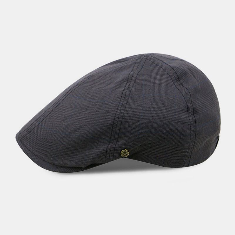 Unisex Algodón Estilo Británico Tendencia De La Calle Color Sólido Outdoot Casual Retro Forward Hat Sombrero De Boina