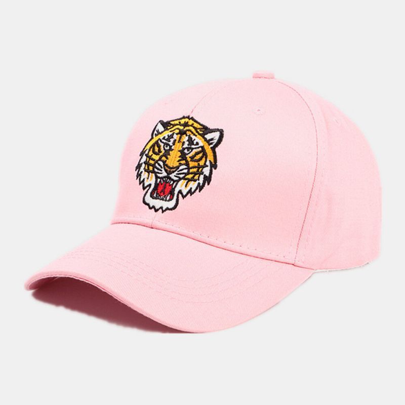 Unisex Algodón Estilo Hip-hop Personalidad Tigre Bordado Parasol Pareja Sombrero Sombrero De Béisbol