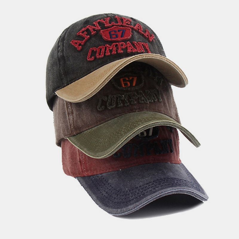 Unisex Algodón Hecho-viejo Bordado Lavado Patrón De Letras Casual Exterior Sunvisor Sombrero De Béisbol