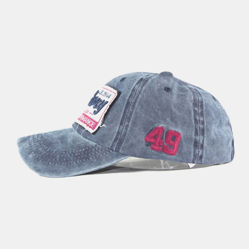 Unisex Algodón Lavado Bordado Carta Patrón Sunvisor Sombrero Para El Sol Sombrero De Béisbol