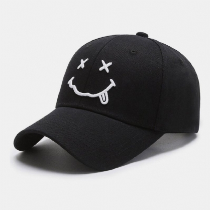 Unisex Algodón Sonrisa Cara De Dibujos Animados Casual Lindo Joven Papá Sombrero Gorra De Béisbol Gorra De Béisbol