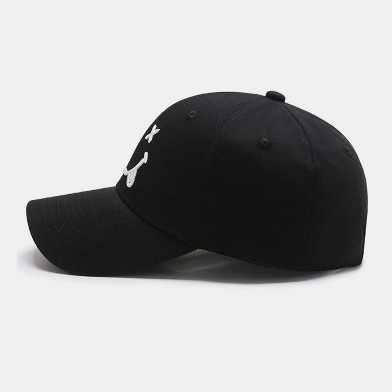 Unisex Algodón Sonrisa Cara De Dibujos Animados Casual Lindo Joven Papá Sombrero Gorra De Béisbol Gorra De Béisbol