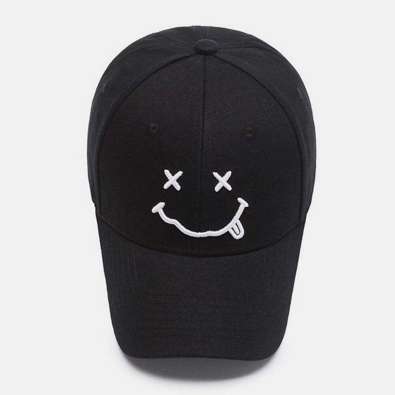 Unisex Algodón Sonrisa Cara De Dibujos Animados Casual Lindo Joven Papá Sombrero Gorra De Béisbol Gorra De Béisbol