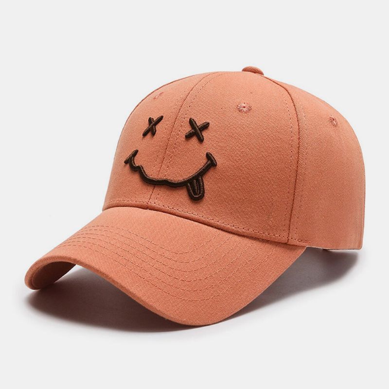 Unisex Algodón Sonrisa Cara De Dibujos Animados Casual Lindo Joven Papá Sombrero Gorra De Béisbol Gorra De Béisbol