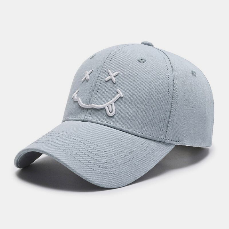 Unisex Algodón Sonrisa Cara De Dibujos Animados Casual Lindo Joven Papá Sombrero Gorra De Béisbol Gorra De Béisbol