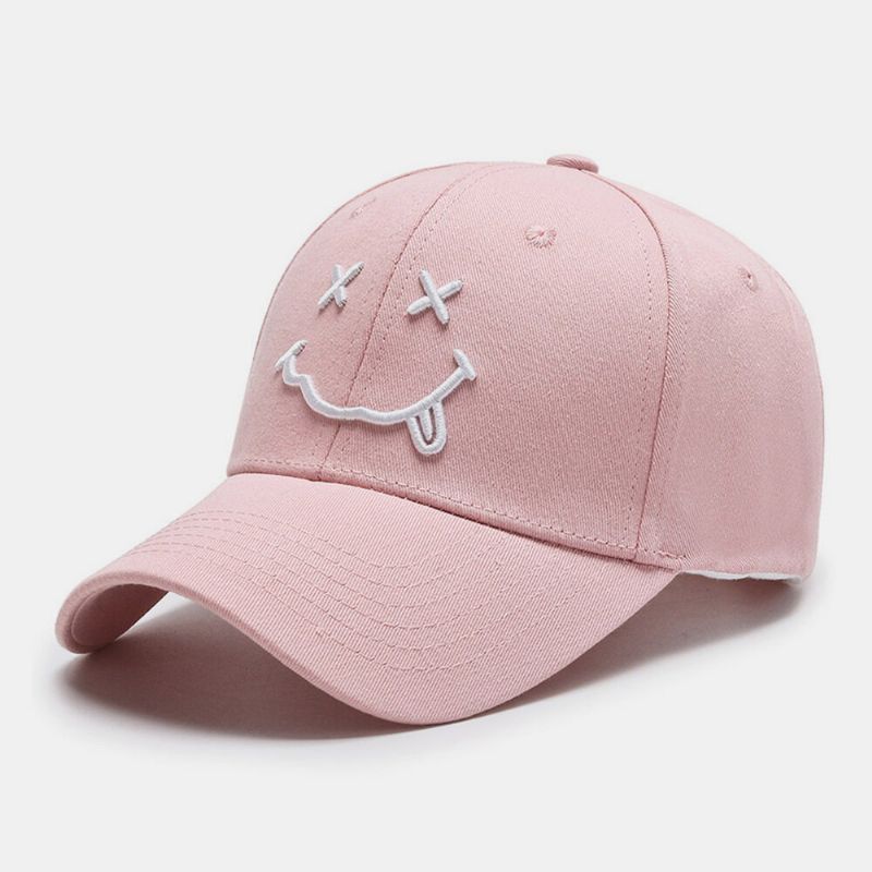 Unisex Algodón Sonrisa Cara De Dibujos Animados Casual Lindo Joven Papá Sombrero Gorra De Béisbol Gorra De Béisbol